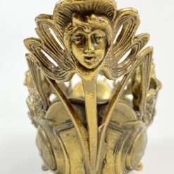 Art Nouveau stiliaus žalvarinis vazonas su moters atvaizdu 18x51x18 cm