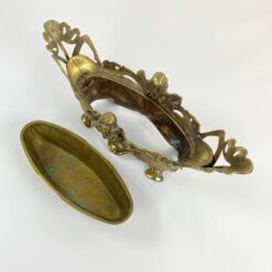 Art Nouveau stiliaus žalvarinis vazonas su moters atvaizdu 18x51x18 cm