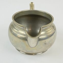 Prancūziškas arbatinuko, cukrinės, ąsotėlio ir padėklo servizas iš alavo