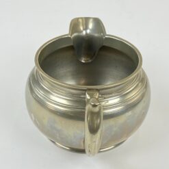 Prancūziškas arbatinuko, cukrinės, ąsotėlio ir padėklo servizas iš alavo