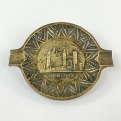 Suvenyrinė žalvarinė peleninė “Antwerpen” 8x10x1 cm