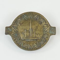 Suvenyrinė žalvarinė peleninė “Bruxelles” 8x10x1 cm