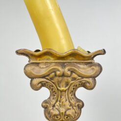 Baroko stiliaus aukšta žalvarinė žvakidė 32x32x139 cm
