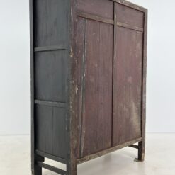 Senovinė juodos spalvos rytietiška komoda su piešiniais 56,5x123x178,5 cm