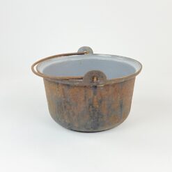 Ketaus puodas su rankena emaliuota vidine dalimi 28x30x17 cm