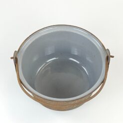 Ketaus puodas su rankena emaliuota vidine dalimi 28x30x17 cm