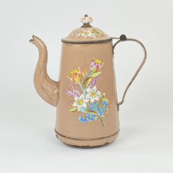 Dekoratyvinis emaliuotas metalinis arbatinukas su gėlių raštais (3500 ml) 16,5x28x30,5 cm