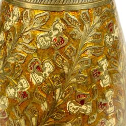 Indiška žalvarinė vaza – ąsotėlis 7,5×10,5×24 cm