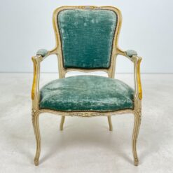 Medinis provanso stiliaus krėslas su gobelenu 60x58x87 cm, 47 cm