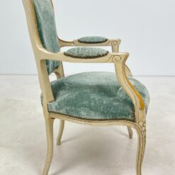 Medinis provanso stiliaus krėslas su gobelenu 60x58x87 cm, 47 cm