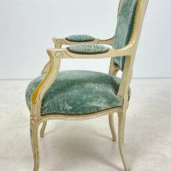 Medinis provanso stiliaus krėslas su gobelenu 60x58x87 cm, 47 cm