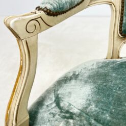 Medinis provanso stiliaus krėslas su gobelenu 60x58x87 cm, 47 cm