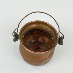 Varinis miniatiūrinis puodas su rankena 8x10x7,5 cm