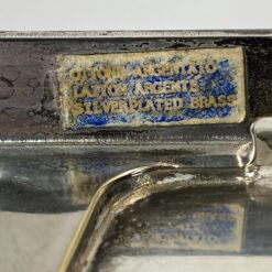 Sidabruoto žalvario stovas skardai su dangčiu 18,5×36,5×10 cm