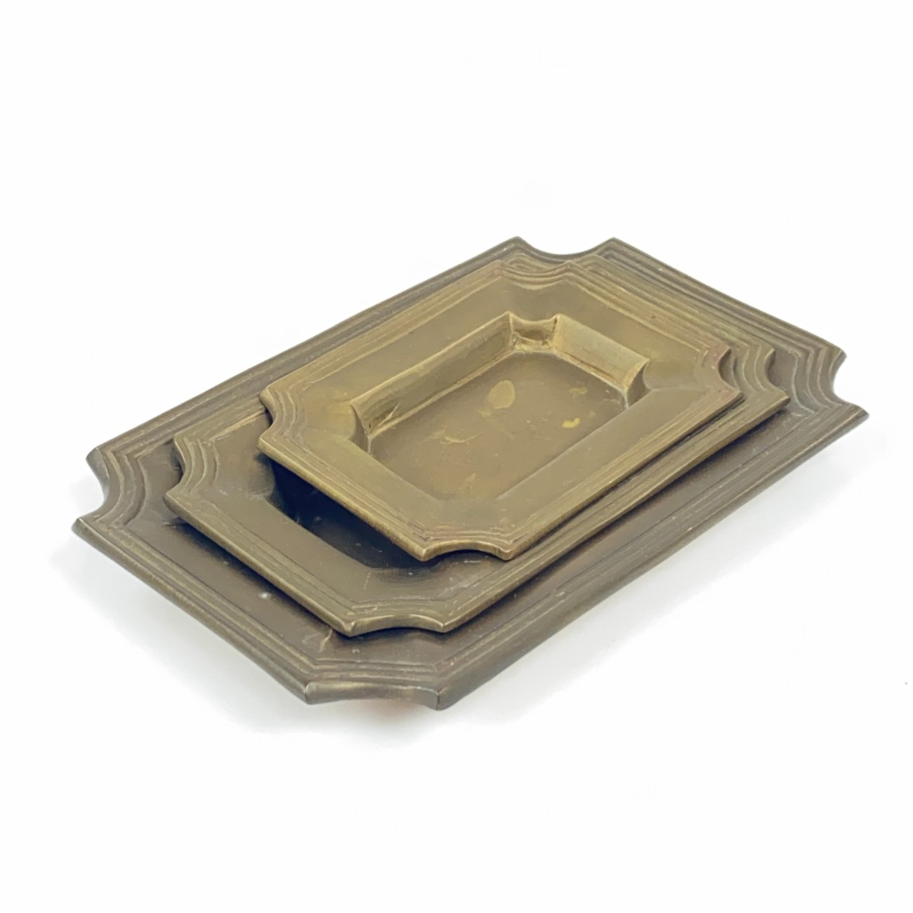 DN0109-lekstes-0 Žalvariniai padėklai 3 vnt. komplektas