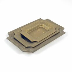 Žalvariniai padėklai 3 vnt. komplektas