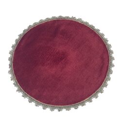 Apvali stalo servetėlė apsiūta nėriniais 35,5×35,5×0,3 cm