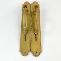 Žalvarinės durų rankenos 2 vnt. komplektas 8,5×4,5×28 cm