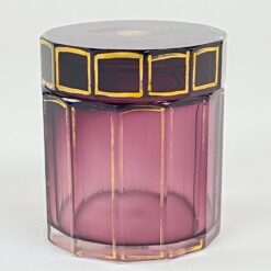 Stiklinis kosmetinis indelis su dangteliu 7,5×7,5×8,5 cm