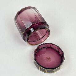 Stiklinis kosmetinis indelis su dangteliu 7,5×7,5×8,5 cm