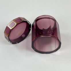 Stiklinis kosmetinis indelis su dangteliu 7,5×7,5×8,5 cm