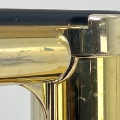 Metalinio rėmo lentyna su stiklo lentynomis ir ratukais 48x83x101 cm