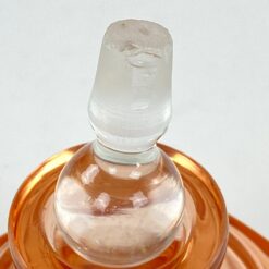 Stiklinis miniatiūrinis rožinės spalvos grafinas 11x11x13 cm