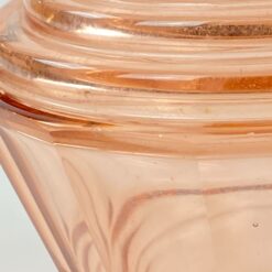 Stiklinis miniatiūrinis rožinės spalvos grafinas 11x11x13 cm