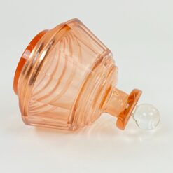 Stiklinis miniatiūrinis rožinės spalvos grafinas 11x11x13 cm