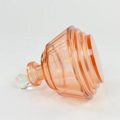 Stiklinis miniatiūrinis rožinės spalvos grafinas 11x11x13 cm