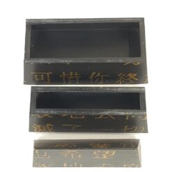 Piramidės formos rytietiška medinė dėžutė 12,5x24x22 cm