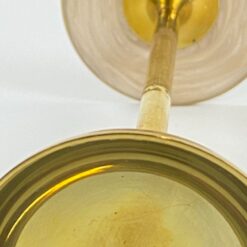 Žalvarinė žvakidė su perlamutriniu epoksido pagrindu 7,5×7,5×20 cm