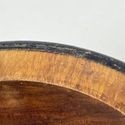 Apvalus medinis dubuo juodos spalvos apvadais 20x20x10,5 cm