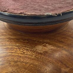 Apvalus medinis dubuo juodos spalvos apvadais 20x20x10,5 cm