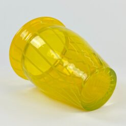 Geltono stiklo vaza 17x17x20 cm