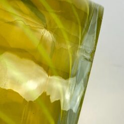 Geltono stiklo vaza 17x17x20 cm