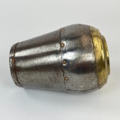 Dekoratyvinė vaza iš metalo ir žalvario su vario varžtais 16x16x23,5 cm