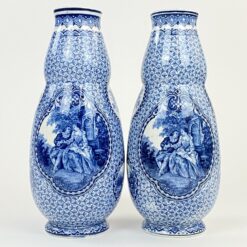 Keramikinės Franz Anton Mehlem vazos 2 vnt. komplektas 10,5×10,5×25,5 cm