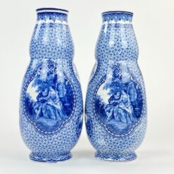 Keramikinės Franz Anton Mehlem vazos 2 vnt. komplektas 10,5×10,5×25,5 cm