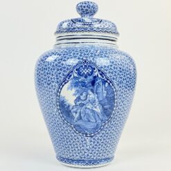 Keramikinis Franz Anton Mehlem indas su dangčiu 17x17x27 cm