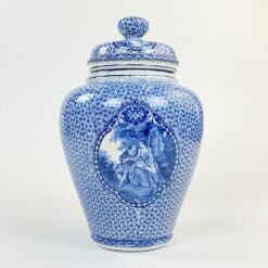 Keramikinis Franz Anton Mehlem indas su dangčiu 17x17x27 cm