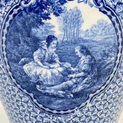 Keramikinis Franz Anton Mehlem indas su dangčiu 17x17x27 cm