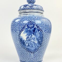 Keramikinis Franz Anton Mehlem indas su dangčiu 17x17x27 cm