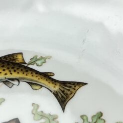 Porcelianinė Mitterteich Bavaria lėkštė su žuvų atvaizdu 24,5×24,5×3 cm