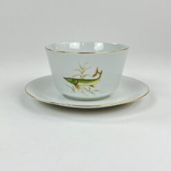 Porcelianinė Winterling Bavaria padažinė su žuvų atvaizdais 18x18x7,5 cm