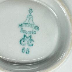 Porcelianinė Mitterteich Bavaria padažinė su žuvų atvaizdais 15×22,5×10 cm