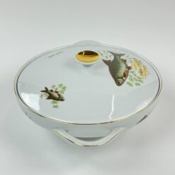 Porcelianinė Mitterteich Bavaria sriubinė su žuvų atvaizdais 23×29,5×12 cm