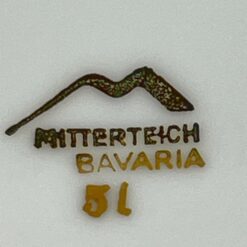 Porcelianinė Mitterteich Bavaria sriubinė su žuvų atvaizdais 23×29,5×12 cm