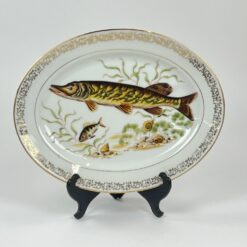 Veritable Porcelaine serviravimo lėkštė su žuvų atvaizdu 26,5×34,5×3,5 cm