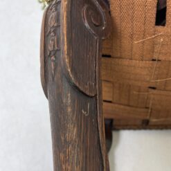 Ąžuolinis pufas su gobelenu restauracijai 38.5x58x47 cm